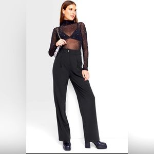 Wild Fable Black High Waisted Wide Leg Trouser Pants